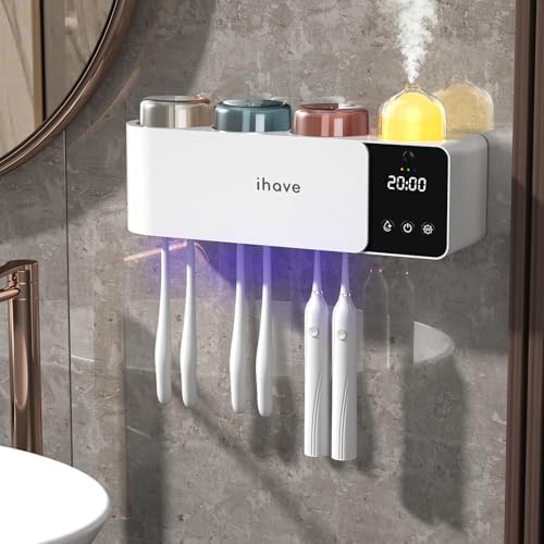 Toothbrush Holder Aromatherapy Diffuser Wall Mount UV Sanitiz…