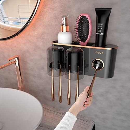 Toothbrush Holders for Bathrooms Wall Mounted with Dispenser …