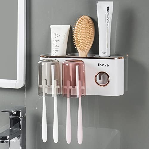 Toothbrush Holders for Bathrooms Wall Mounted with Dispenser …