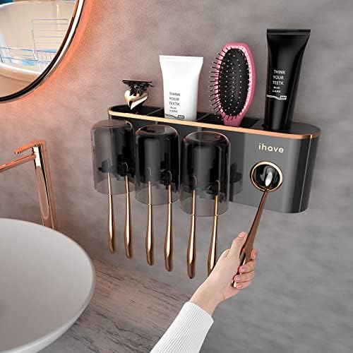 Toothbrush Holders for Bathrooms Wall Mounted with Dispenser …