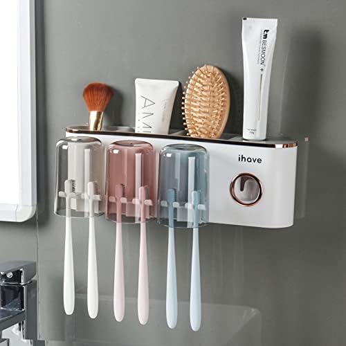 Toothbrush Holders for Bathrooms Wall Mounted with Dispenser …