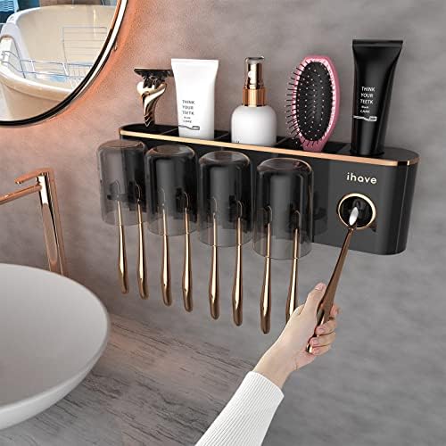 Toothbrush Holders for Bathrooms Wall Mounted with Dispenser …