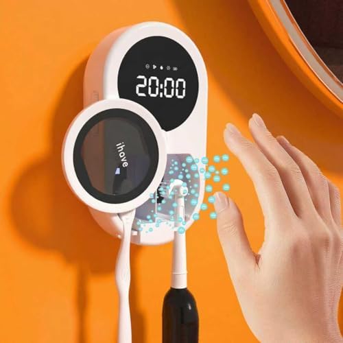 UV Toothbrush Sanitizer Holder 2 Slots Wall Mounted Wave Sens…