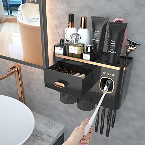 Toothbrush Holders Bathrooms Wall Mount Toothpaste Dispenser …